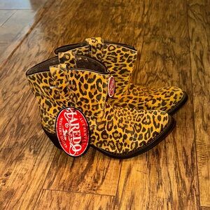 Leopard print boots